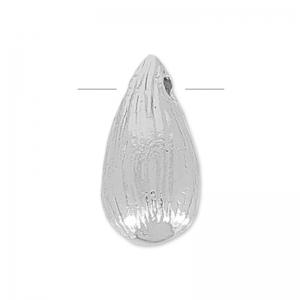 Drop 9.5mm rhodium tone HQ x1