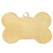 Bone Pendant ImpressArt 27x41 mm - Dog Tag - Rough Brass x1