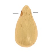 9.5 mm Teardrop Beads - Satin-Finish Fine gold plated x1