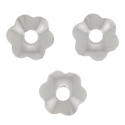 Flower Beads caps 4 mm - Silver x20|raw }}