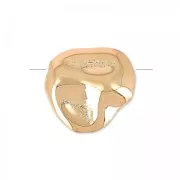 Flat baroque bead 8.5mm Rose gold tone HQ x1