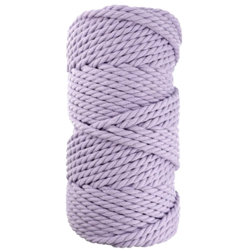 5 mm macramé cotton cord spool - Mauve x50m