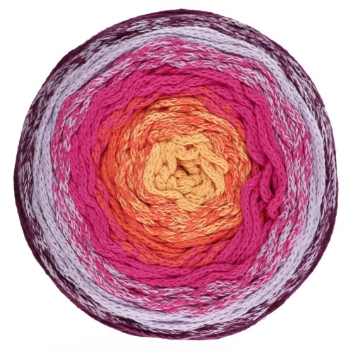 Cotton Air Cake 1mm macramé cord spool - Tie and Die Violet x220m