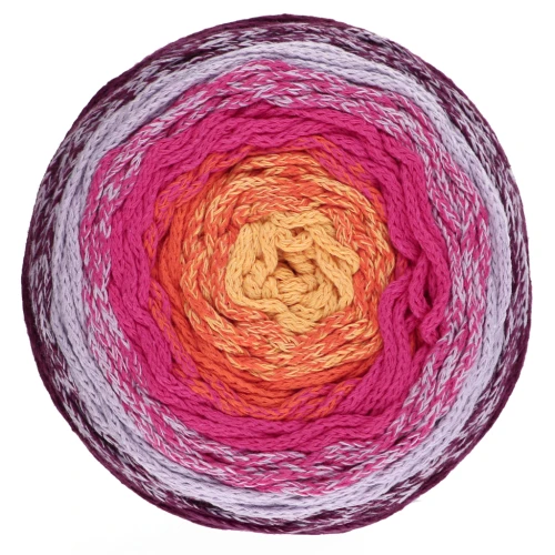 Cotton Air Cake 1mm macramé cord spool - Tie and Die Violet x220m