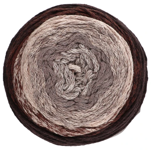 Cotton Air Cake 1mm macramé cord spool - Tie and Die Brown x220m