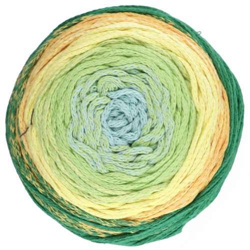 Cotton Air Cake 1mm macramé cord spool - Tie and Die Yellow x220m