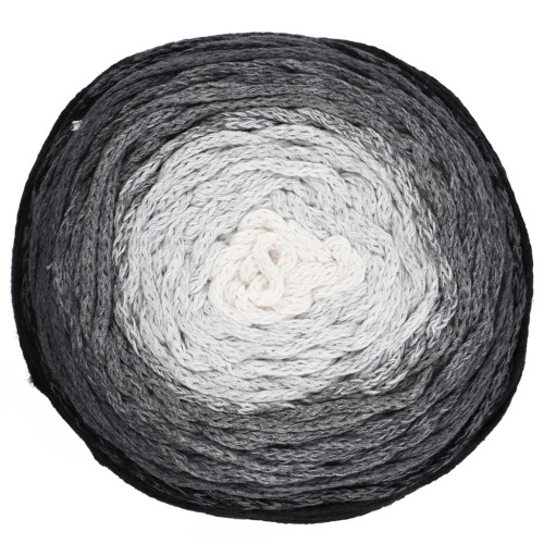Cotton Air Cake 1mm macramé cord spool - Tie and Die Black x220m