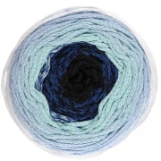 Cotton Air Cake 1mm macramé cord spool - Tie and Die Blue x220m