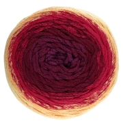 Cotton Air Cake 1mm macramé cord spool - Tie and Die Red x220m