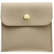 Leatherette jewelry pouch with press stud 80x80 mm - Gold x1