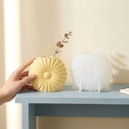 3D sunflower vase silicone mold 10x13 cm - Transparent x1
