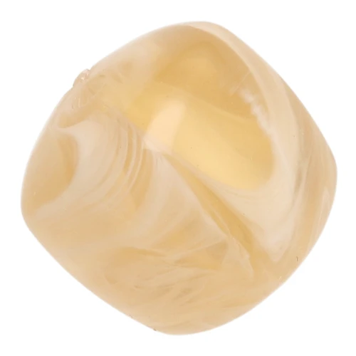 Beads irregular cubes 16x17 mm -Acrylic translucent Marbled light brown x10