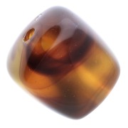 Irregular cube beads 16x17 mm - Translucent acrylic - Amber marble x10|raw }}