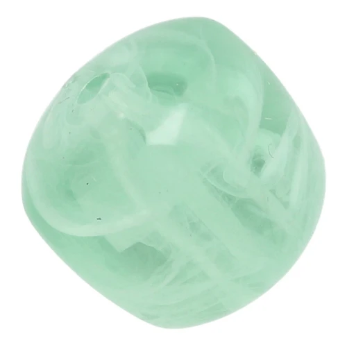 Irregular cube beads 16x17 mm - Acrylic opaque - Marbled lichen x10