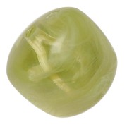 Irregular cube beads 16x17 mm - Translucent acrylic - Marbled olive x10|raw }}
