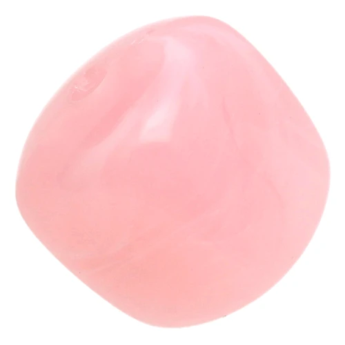 Irregular cube beads 16x17 mm - Translucent acrylic -Marbled light pink x10