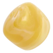 Irregular cube beads 16x17 mm - Translucent acrylic - Mustard marble x10