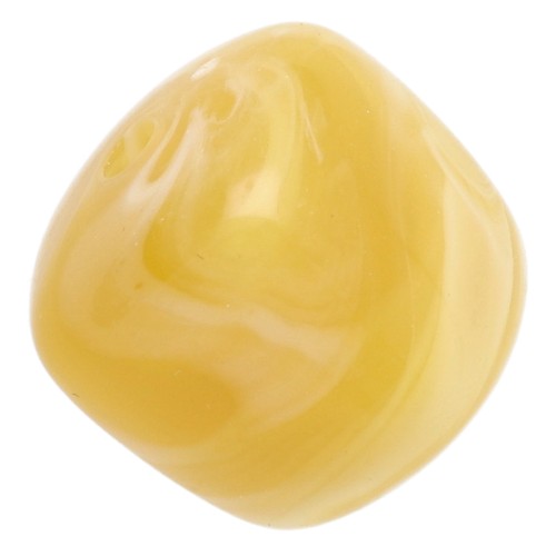 Irregular cube beads 16x17 mm - Translucent acrylic - Mustard marble x10