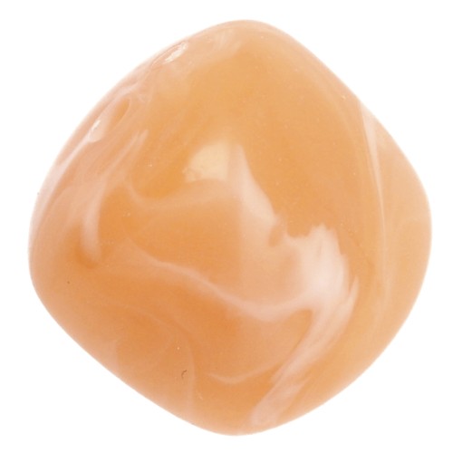 Irregular cube beads 16x17 mm - Translucent acrylic - Salmon marbled x10