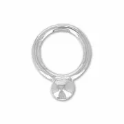 Ring charm  9 mm rhodium HQ x1