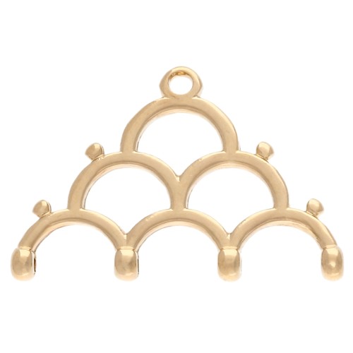 Cymbal - Rocaille Miyuki 8/0 Lakos IV bead weaving tip, gold-plated x1