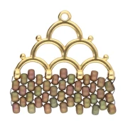 Cymbal - Rocaille Miyuki 8/0 Lakos IV bead weaving tip, gold-plated x1