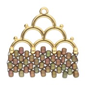 Cymbal - Bead weaving tip Rocaille Miyuki 8/0 Lakos IV Argenté Vielli x1