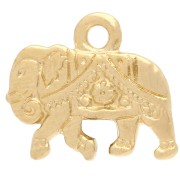 Elephant charm 12x14 mm - Fine gold plated x1