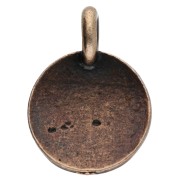 Round charm 12 mm - pattern oudjat eye - Bronze x1