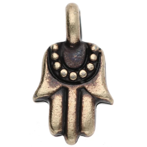 Fatma Hand Charm 12.5x7 mm - Bronze x1