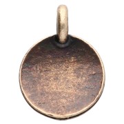 Round charm 12 mm - eye pattern - Bronze x1