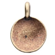 Round charm 12 mm - tree of life pattern - Bronze x1