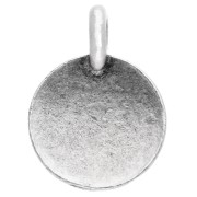 Round charm 12 mm - oudjat eye pattern - Antique fine silver plated x1