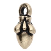 Mini acorn charm 10x6 mm - Bronze x1