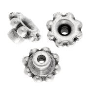 Rondelle beads precision flowers 5mm Beads align - Placage Arg fine old x5