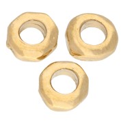 Rondelle beads irregular 5 mm - big hole - Fine gold plated x5|raw }}
