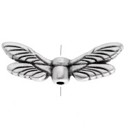 Dragonfly wings bead 7x20 mm - Antique fine silver plated x1