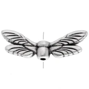 Dragonfly wings bead 7x20 mm - Antique fine silver plated x1