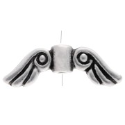 Antique Silver Plated - Angel wings bead 5x14 mm - Antique fine silver plated x1 Angel wings bead 5x14 mm - Antique fine silver plated x1