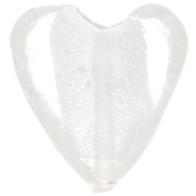 Silver foil hearts 20mm Crystal x4|raw }}