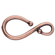 Hook clasp 32x16 mm - Aged copper x1|raw }}