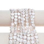Irregular freshwater pearls - round palet 10 mm - Grade AA - White x1