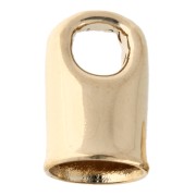 Cord end caps 4 mm - 3-micron gold-plated x1