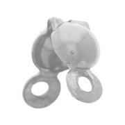 4 mm knot caps with closed rings - 304L stainless steel x20|raw }}