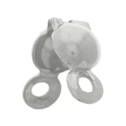 4 mm knot caps with closed rings - 304L stainless steel x20