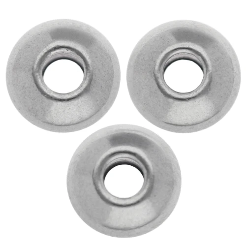 Flattened bicone beads 6x3 mm - 304L stainless steel x10