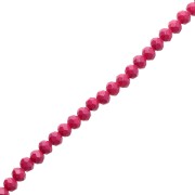 Rondelle beads faceted - round flattened - 6x5 mm Plum x38cm|raw }}