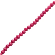 Rondelle beads faceted - round flattened - 6x5 mm Plum x38cm