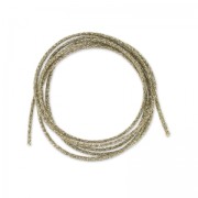 Metallic cord Mokuba 2 mm - Light brown silver thread x1m