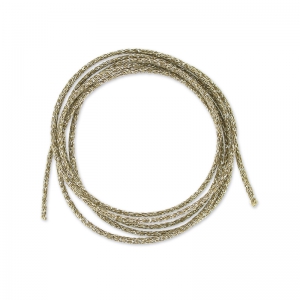 Metallic cord Mokuba 2 mm - Light brown silver thread x1m